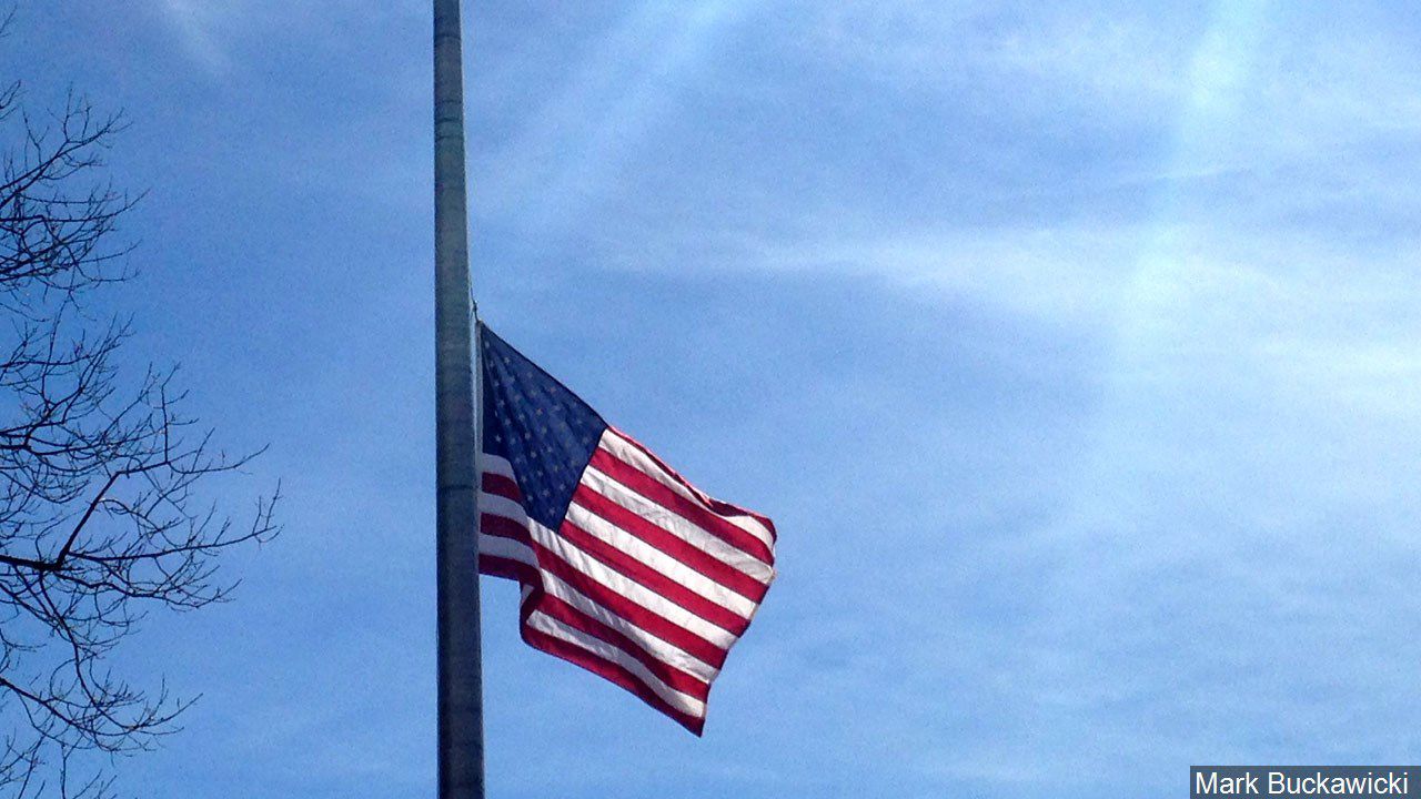 FLAG AT HALF STAFF